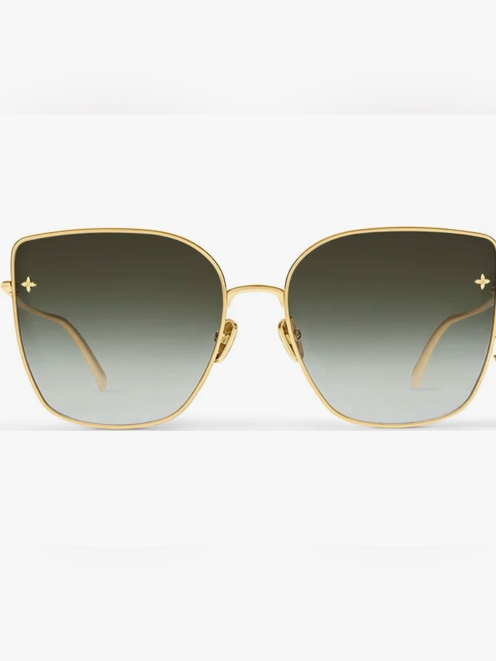 Louis Vuitton Gold Metal Frame Sunglasses with Gold finishes Gradient Lenses